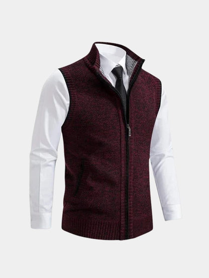 Men’s Knit Sweater – Elegant Full Zip Casual Everyday Knitwear